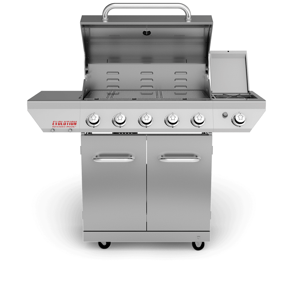Evolution Infrared Plus 5-Burner Propane Gas Grill with Stainless Steel Side Burner