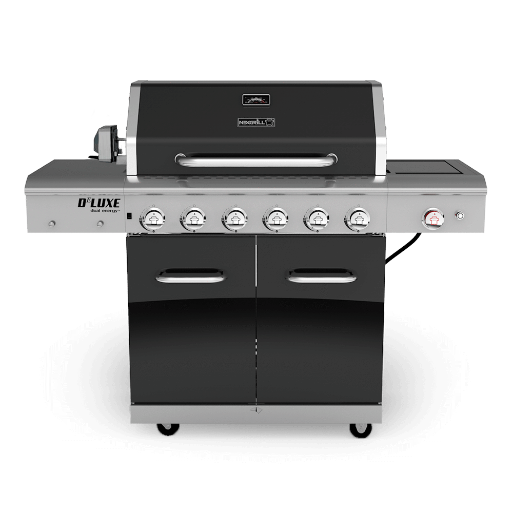 Deluxe 6-Burner Gas Grill with Infrared Searing Side Burner